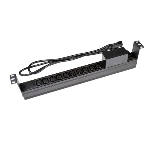 [UPPS-RPR-IEC-16A10H] PowerShield Horizontal PDU with IEC C20 Input, 8 x C13, 2 x C19 outlets, provides reliable power distribution for horizontal installations