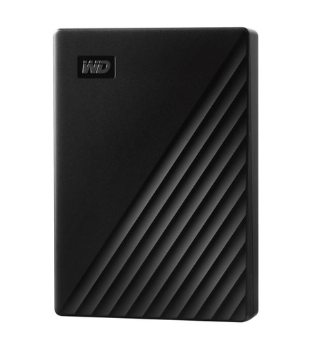 [718037868448] Western Digital My Passport 5TB USB 3.0 2.5" Portable External Hard Drive - 256-bit AES Encryption Slim Light Durable Shock Proof Black Plug  Play