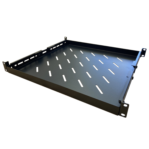 [ACC-ASHELF800] LDR Adjustable 1U Shelf Recommended For 19" 445mm to 800mm Deep Racks - Black Metal Construction