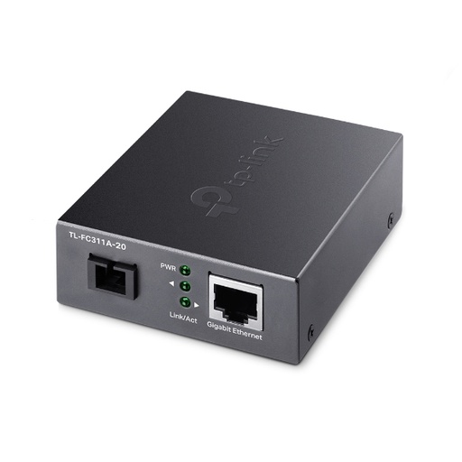 [6935364072919] TP-Link TL-FC311A-20 Gigabit WDM Media Converter - IEEE 802.3u 1550nm 20KM 9/125 μm Single-Mode Fiber (Compatible with TL-FC311B-20)