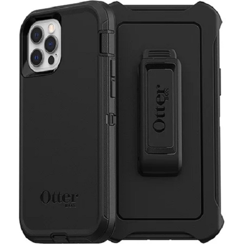 [840104215685] OtterBox Defender Apple iPhone 12 / iPhone 12 Pro Case Black - (77-65401), DROP+ 4X Military Standard, Included Holster, Rugged, 7 Years Warranty
