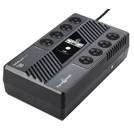 [9346909001269] PowerShield SafeGuard 1000VA/600W Line Interactive, Powerboard Style UPS with AVR, 4 AUS sockets, wall mountable, 2-year warranty