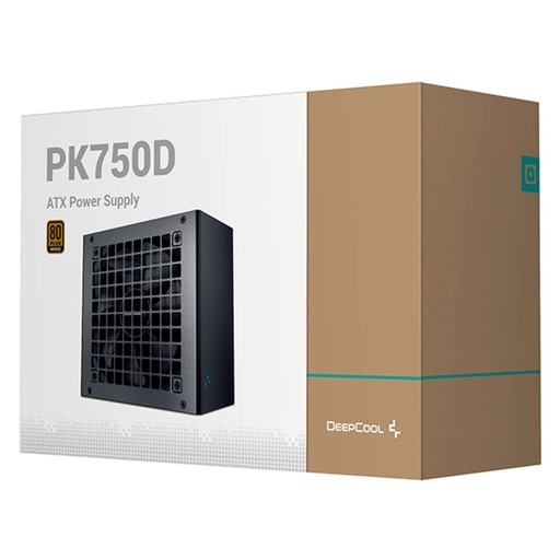 [6933412715368] DeepCool PK750D 750W 80+ Bronze Power Supply Unit, 120mm Fan, Taiwan Capacitor, DC to DC, ATX12V V2.4, 100,000 MTBF, 85% Efficiency  5YW