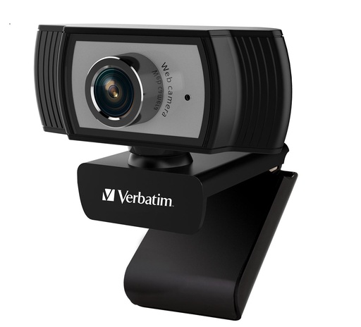 [4895117966143] Verbatim 1080p Full HD Webcam - Black/Silver FHD 1920x1080, 2.0 Mega Pixels, Compatible with Windows XP,7 8, 10, Android V5, MacOS 10.6 or Above