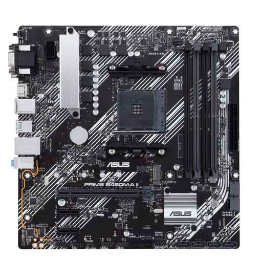 [4718017924986] ASUS AMD B450M PRIME B450M-A II (Ryzen AM4) Micro ATX Motherboard with M.2 support, HDMI/DVI-D/D-Sub, SATA 6 Gbps, 1 Gb Ethernet USB 3.2 Gen 2 Type-A