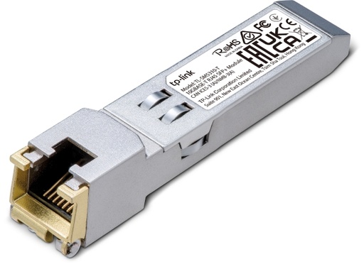 [4897098687758] TP-Link TL-SM5310-T 10G BASE-T RJ45 SFP+ Module, Transmit data up to 30m* at 10 Gbps, Support DDM, Support TX Disable function, Metallic EnclosuRR