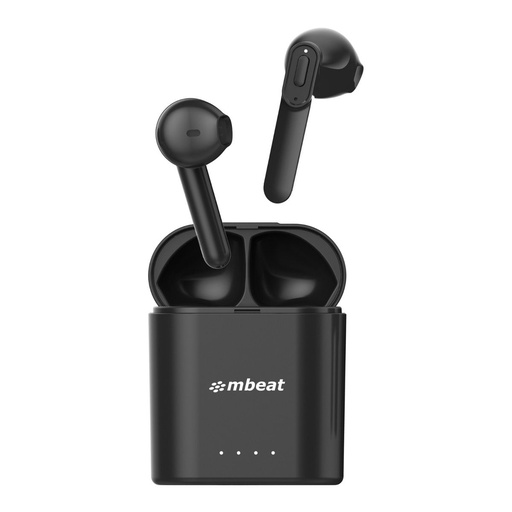 [9346396002640] mbeat® E1 True Wireless Earbuds/Earphones - Up to 4hr Play time, 14hr Charge Case, Easy Pair Fully charging time: 2 hours  Additional play time: 14 hr