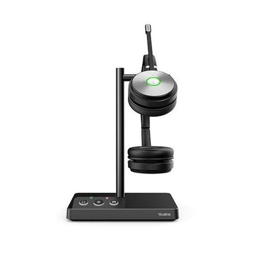 [6938818306370] Yealink WH62 Dual Teams DECT Wireless Headset Headset, Busylight On Headset, Leather Ear Cushions, Acoustic Shield Technology, Built-in Ringer