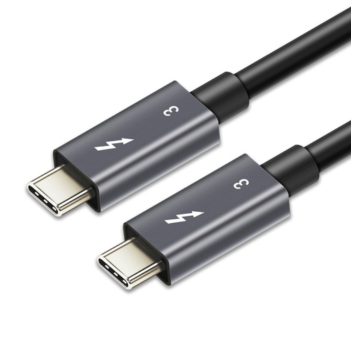 [9320655201937] Astrotek 0.7m Thunderbolt 3 USB-C Data Sync Fast Charge Cable Male to Male 100W 40Gbps 5K Video for Samsung S22 S21 Note iPad Pro Macbook Air