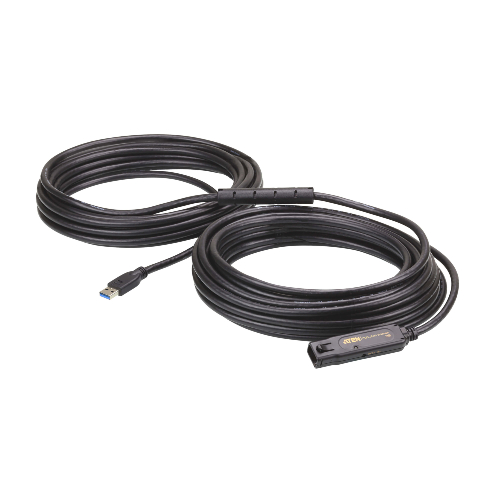 [4710469340413] Aten USB 3.2 Gen 1 15m Extender Cable with AC Adapter, support 5 Gbps data-rate, daisy-chain up to 30m, unique locker head design