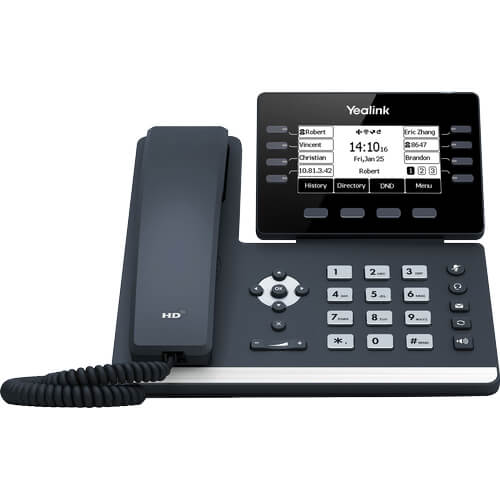 [6938818303195] Yealink SIP-T53, 12 Line IP HD Phone Prime Business Phone, 3.7" 360 x 160 greyscale screen, HD voice, Dual Gig Ports, USB 2.0 Port, SBC Ready