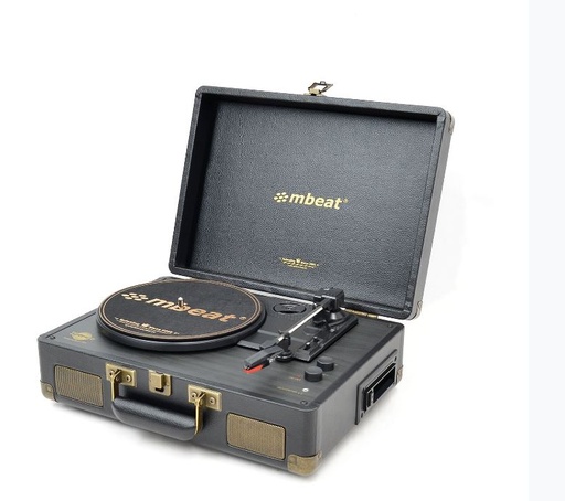 [9346396002596] mbeat® Uptown Retro Bluetooth 3-in-1 AudioTurntable   Cassette Player, Bluetooth Streaming, 33/45 RPM Vinyls and Cassette, 3.5mm Audio Jack,RCA Audio
