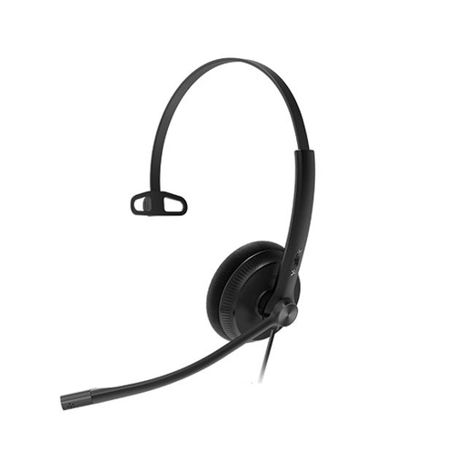 [6938818307100] Yealink YHS34 Mono Wired Headset with QD to RJ Port, Wideband Noise-Canceling Headset, Monaural Ear, RJ9, QD Cord, Leather Ear Piece, Hearing Protecti