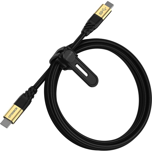[840104243657] OtterBox USB-C to USB-C (3.2 Gen 1) Premium Cable (1.8M) - Black(78-80212), 100W,10K Bend,Samsung Galaxy,Apple iPhone,iPad,MacBook, 2 Years Warranty