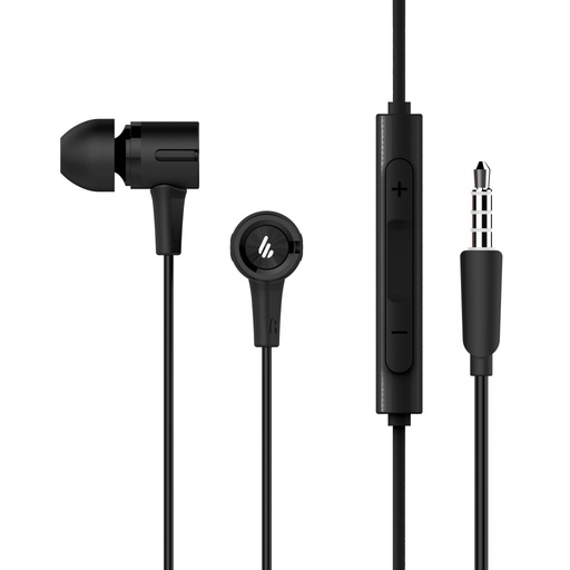 [6923520241811] Edifier P205 Earbuds with Remote and Microphone - 8mm Dynamic Drivers, Omni-directional, 3 button In-line Control, Compact, Earphone