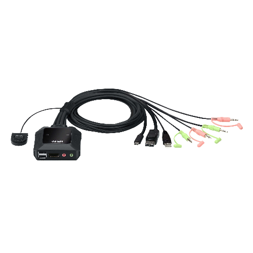 [4710469341311] Aten 2-Port USB-C DisplayPort Hybrid Cable KVM Switch