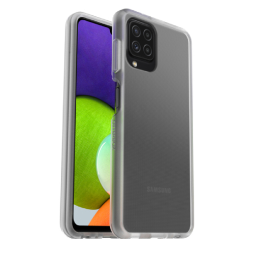 [840104259559] OtterBox React Samsung Galaxy A22 4G (6.4") Case Clear - (77-82989), Antimicrobial,DROP+ Military Standard,Raised Edges, 7 Years Warranty