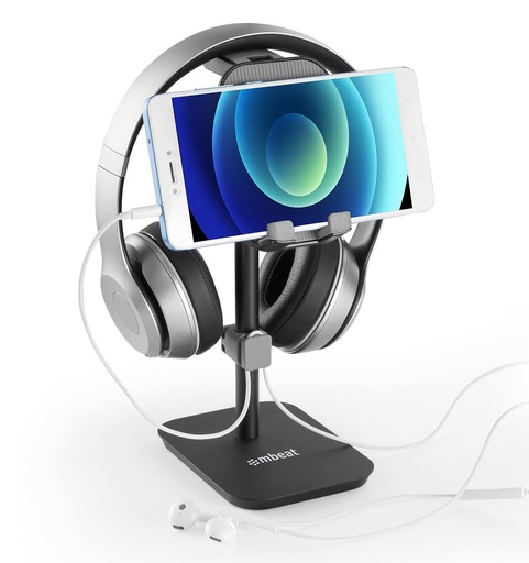 [9346396003067] mbeat®  Stage S3 2-in-1 Headphone and Tiltable Phone Holder Stand Cable Management	Aluminium Alloy Frame Product Weight: 335g