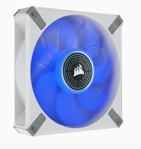 [840006640233] Corsair ML ELITE Series, ML120 LED ELITE WHITE, 120mm Magnetic Levitation Blue LED Fan with AirGuide, Single Pack(LS)