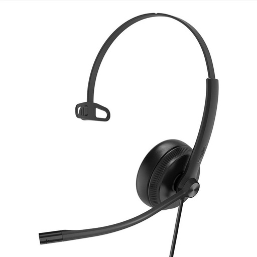 [6938818308015] Yealink UH34SE Teams Certified Wideband Noise Cancelling Headset, USB and 3.5mm Jack, Controller with Teams Button, Mono, Ultra Lightweight Design