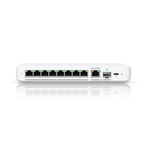 [NHU-USW-Flex-2.5G-8] Ubiquiti Flex 2.5G, Flexible, 8-port 2.5 GbE Switch,10 GbE RJ45/SFP+ Combination Uplink Port, Powered With USB-C /PoE+ adapter, 2 Yr Warr